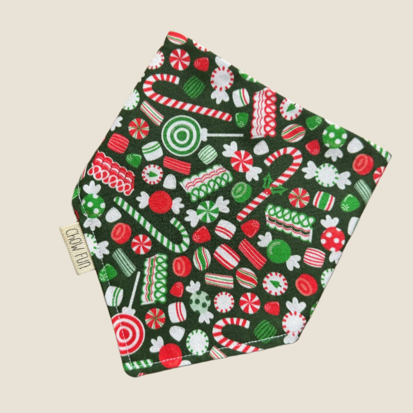 Reversible Candy Cane Lane Bandana