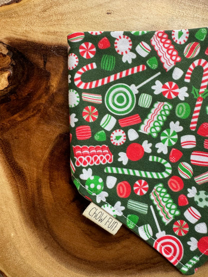 Reversible Candy Cane Lane Bandana