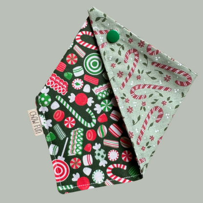 Reversible Candy Cane Lane Bandana