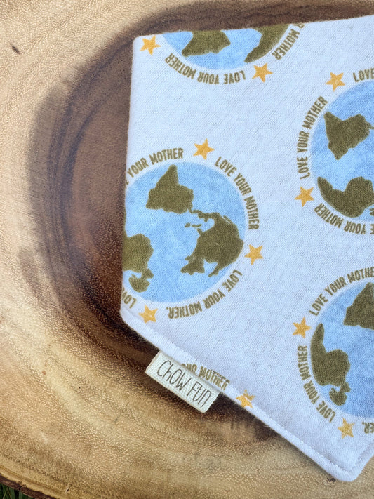 Earth Day Flannel Bandana